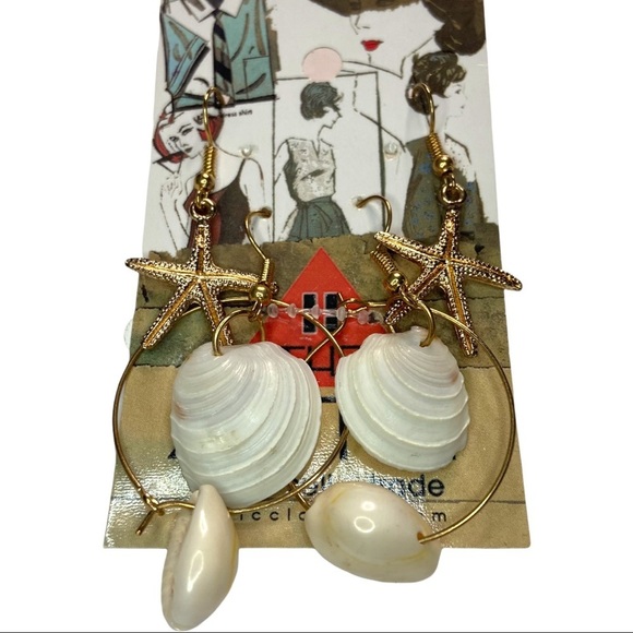 Seashell earrings set of 3 - Picture 1 of 1